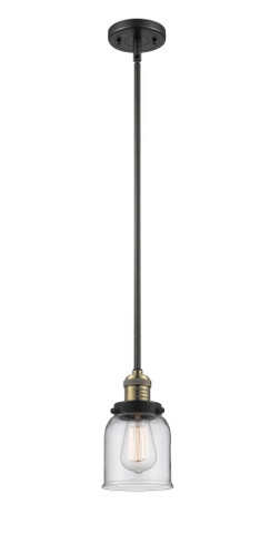 Small Bell 1 Light Mini Pendant In Black Antique Brass (201S-Bab-G52)