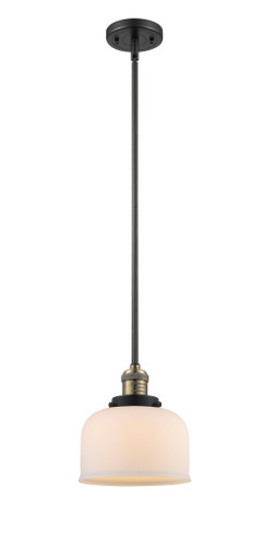 Large Bell 1 Light Mini Pendant In Black Antique Brass (201S-Bab-G71)