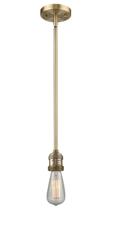 Bare Bulb 1 Light Mini Pendant In Brushed Brass (201S-Bb)