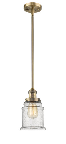 Canton 1 Light Mini Pendant In Brushed Brass (201S-Bb-G184)