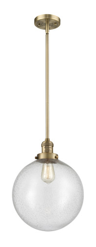 Beacon 1 Light Mini Pendant In Brushed Brass (201S-Bb-G204-12)