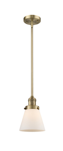 Small Cone 1 Light Mini Pendant In Brushed Brass (201S-Bb-G61)
