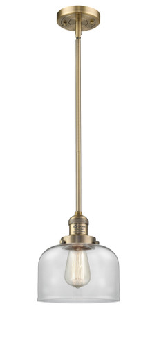 Large Bell 1 Light Mini Pendant In Brushed Brass (201S-Bb-G72)