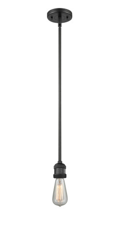 Bare Bulb 1 Light Mini Pendant In Matte Black (201S-Bk)