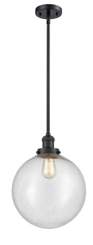 Beacon 1 Light Mini Pendant In Matte Black (201S-Bk-G204-12)