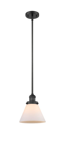 Large Cone 1 Light Mini Pendant In Matte Black (201S-Bk-G41)