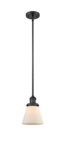 Small Cone 1 Light Mini Pendant In Matte Black (201S-Bk-G61)