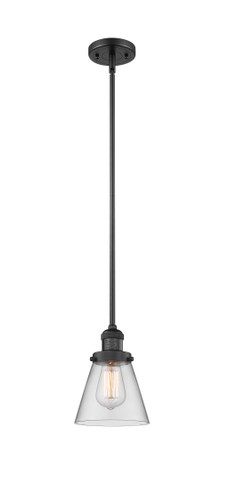 Small Cone 1 Light Mini Pendant In Matte Black (201S-Bk-G62)