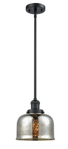Large Bell 1 Light Mini Pendant In Matte Black (201S-Bk-G78)