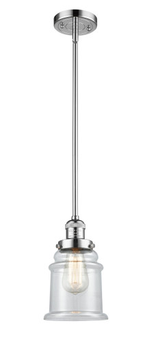 Canton 1 Light Mini Pendant In Polished Chrome (201S-Pc-G182)