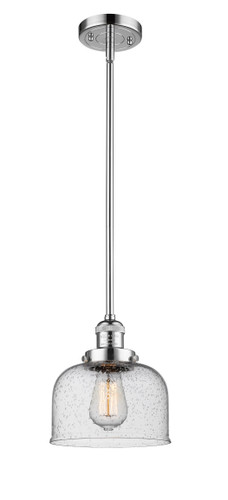 Large Bell 1 Light Mini Pendant In Polished Chrome (201S-Pc-G74)