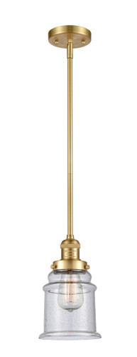 Canton 1 Light Mini Pendant In Satin Gold (201S-Sg-G184)