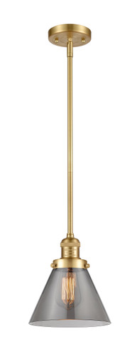 Large Cone 1 Light Mini Pendant In Satin Gold (201S-Sg-G43)