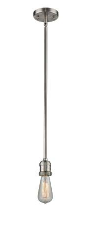 Bare Bulb 1 Light Mini Pendant In Brushed Satin Nickel (201S-Sn)