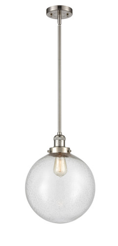 Beacon 1 Light Mini Pendant In Brushed Satin Nickel (201S-Sn-G204-12)