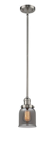 Small Bell 1 Light Mini Pendant In Brushed Satin Nickel (201S-Sn-G53)
