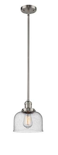 Large Bell 1 Light Mini Pendant In Brushed Satin Nickel (201S-Sn-G74)