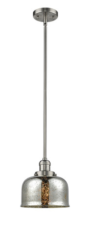 Large Bell 1 Light Mini Pendant In Brushed Satin Nickel (201S-Sn-G78)