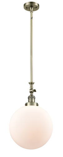 Beacon 1 Light Mini Pendant In Antique Brass (206-Ab-G201-12)