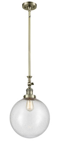 Beacon 1 Light Mini Pendant In Antique Brass (206-Ab-G204-12)