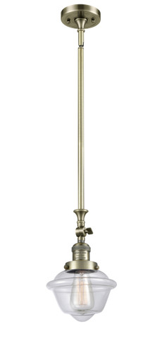 Small Oxford 1 Light Mini Pendant In Antique Brass (206-Ab-G532)