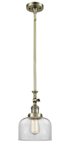 Large Bell 1 Light Mini Pendant In Antique Brass (206-Ab-G72)