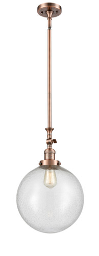 Beacon 1 Light Mini Pendant In Antique Copper (206-Ac-G204-12)