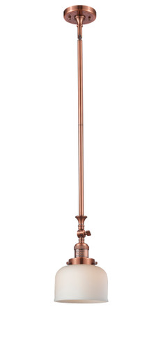 Large Bell 1 Light Mini Pendant In Antique Copper (206-Ac-G71)