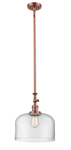 X-Large Bell 1 Light Mini Pendant In Antique Copper (206-Ac-G72-L)
