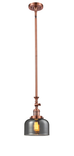 Large Bell 1 Light Mini Pendant In Antique Copper (206-Ac-G73)