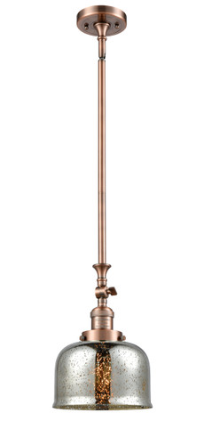 Large Bell 1 Light Mini Pendant In Antique Copper (206-Ac-G78)