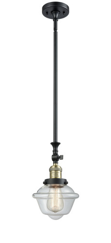 Small Oxford 1 Light Mini Pendant In Black Antique Brass (206-Bab-G532)