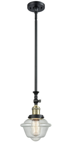 Small Oxford 1 Light Mini Pendant In Black Antique Brass (206-Bab-G534)