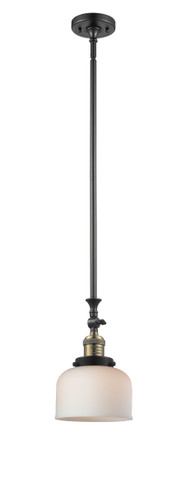 Large Bell 1 Light Mini Pendant In Black Antique Brass (206-Bab-G71)