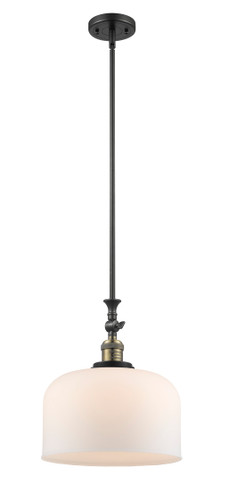 X-Large Bell 1 Light Mini Pendant In Black Antique Brass (206-Bab-G71-L)