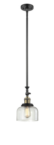 Large Bell 1 Light Mini Pendant In Black Antique Brass (206-Bab-G72)