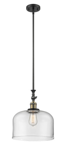 X-Large Bell 1 Light Mini Pendant In Black Antique Brass (206-Bab-G72-L)
