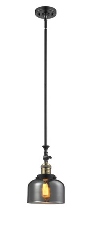 Large Bell 1 Light Mini Pendant In Black Antique Brass (206-Bab-G73)