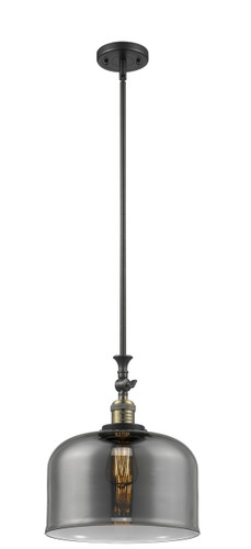 X-Large Bell 1 Light Mini Pendant In Black Antique Brass (206-Bab-G73-L)