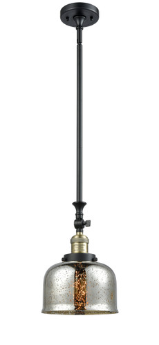 Large Bell 1 Light Mini Pendant In Black Antique Brass (206-Bab-G78)