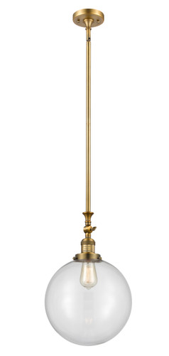 Beacon 1 Light Mini Pendant In Brushed Brass (206-Bb-G202-12)