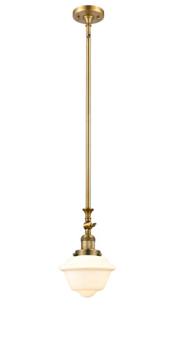 Small Oxford 1 Light Mini Pendant In Brushed Brass (206-Bb-G531)