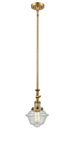 Small Oxford 1 Light Mini Pendant In Brushed Brass (206-Bb-G534)