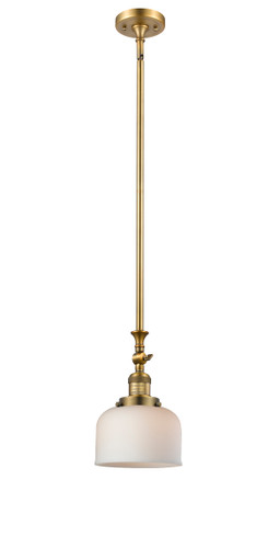 Large Bell 1 Light Mini Pendant In Brushed Brass (206-Bb-G71)