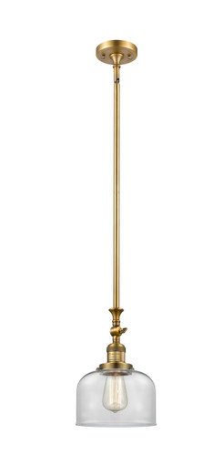 Large Bell 1 Light Mini Pendant In Brushed Brass (206-Bb-G72)