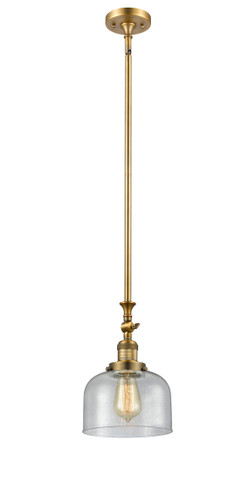 Large Bell 1 Light Mini Pendant In Brushed Brass (206-Bb-G74)