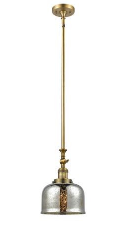 Large Bell 1 Light Mini Pendant In Brushed Brass (206-Bb-G78)