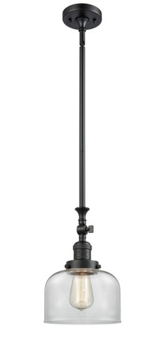 Large Bell 1 Light Mini Pendant In Matte Black (206-Bk-G72)