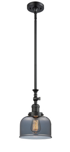 Large Bell 1 Light Mini Pendant In Matte Black (206-Bk-G73)