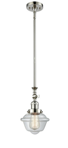 Small Oxford 1 Light Mini Pendant In Polished Nickel (206-Pn-G532)